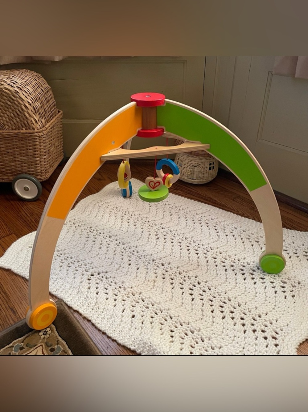 Activity Hape Wooden Baby Play Gym - Blue & Green - Picture 5 of 10